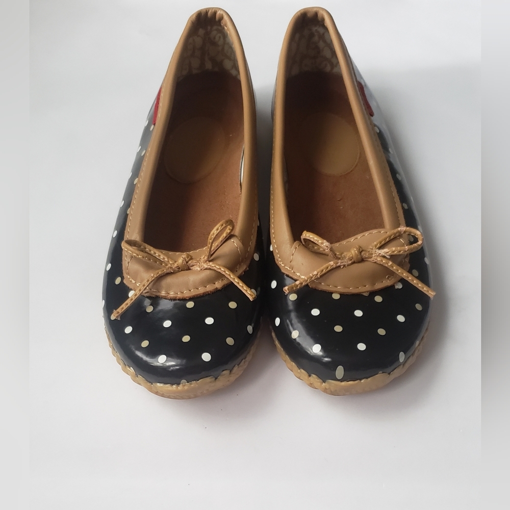 CHOOKA  Classic Polka-dot Black Skimmer Duck Waterproof Shoes Size 9